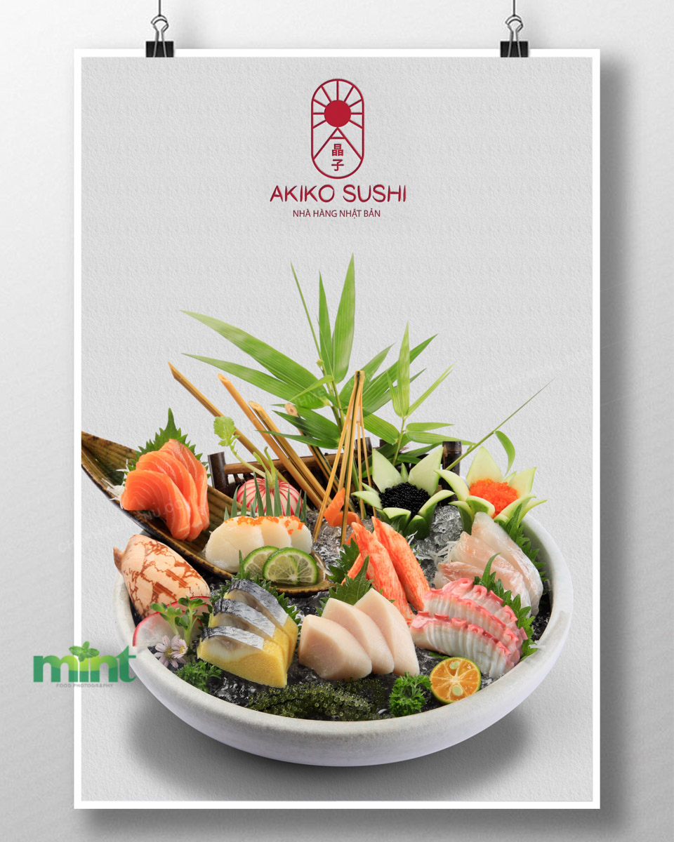 Chụp hình món ăn Sushi - Sashimi Nhật Bản