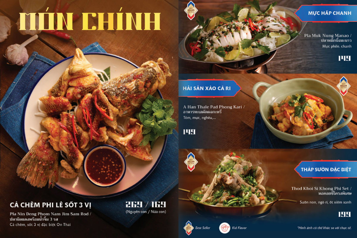 Hình ảnh trong menu nhà hàng On Thai