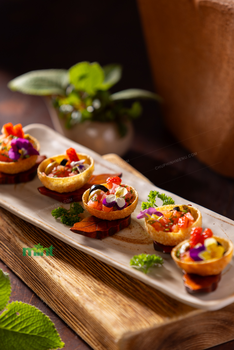 Chụp ảnh menu món chay cho nhà hàng